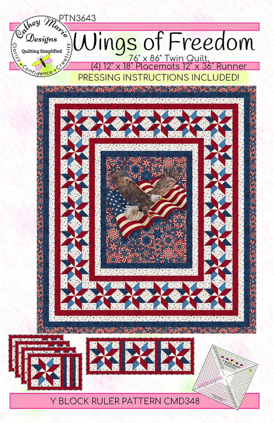 Wings of Freedom Quilt Pattern by Cathey Marie Designs
