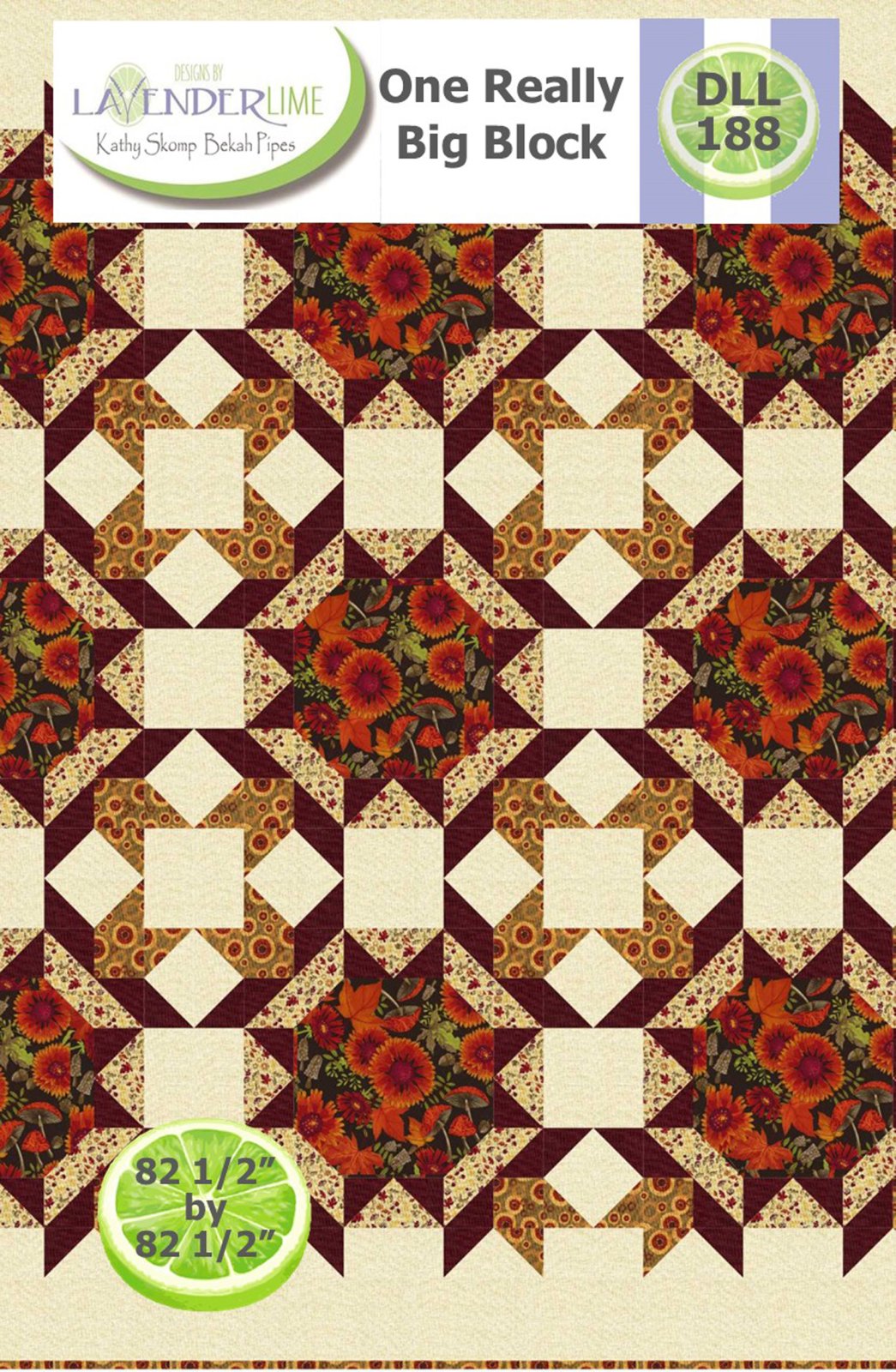 One Really Big Block Downloadable Pattern by Lavender Lime Quilting