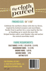 Back of the Nordic Frost Quilt Pattern by Cloth Parcel