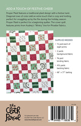 Back of the Proper Plaid Quilt Pattern by the Cloth Parcel