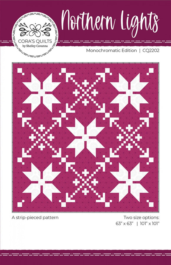 Northern Lights Quilt Pattern - the Monochromatic Edition by Cora's Quilts