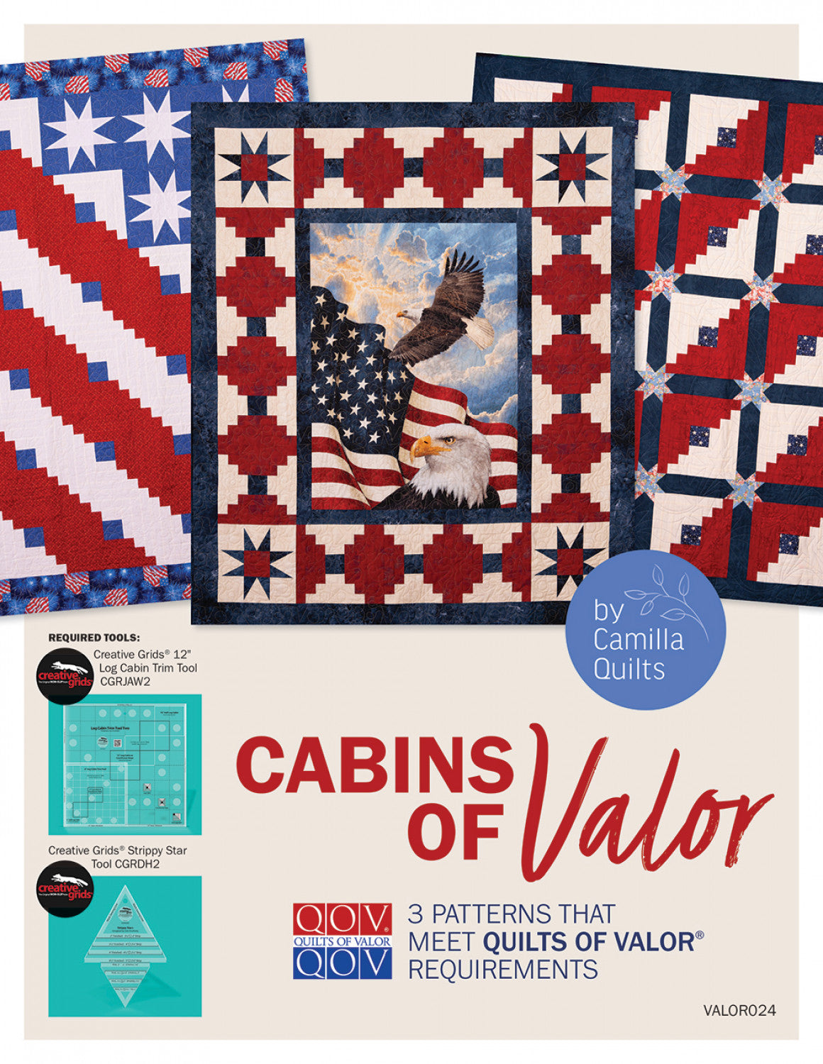 Cabins of Valor Quilt Pattern by Camilla Quilts