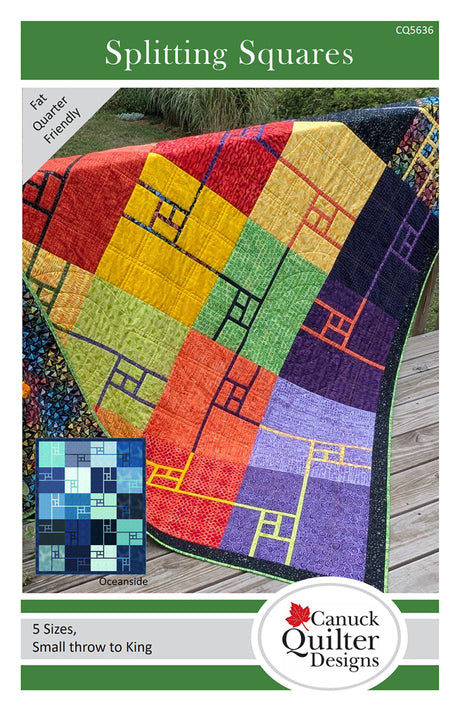 Splitting Squares Quilt Pattern by Canuck Quilter Designs