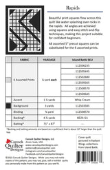 Back of the Rapids Quilt Pattern by Canuck Quilter Designs