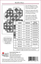 Back of the Shuffled Stars Downloadable Pattern by Canuck Quilter Designs