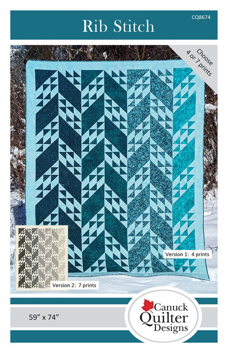 Rib Stitch Quilt Pattern by Canuck Quilter Designs