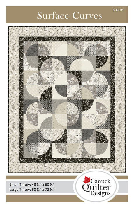 Surface Curves Quilt Pattern by Canuck Quilter Designs