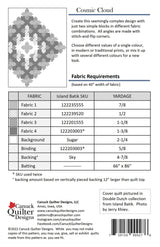 Back of the Cosmic Cloud Quilt Pattern by Canuck Quilter Designs