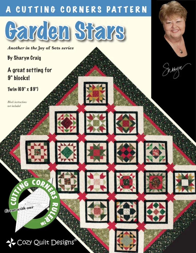Garden Stars Downloadable Pattern by Cozy Quilt Designs
