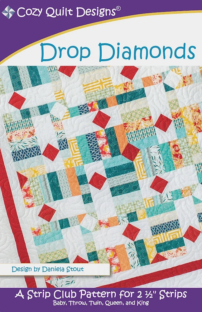Drop Diamonds Downloadable Pattern by Cozy Quilt Designs