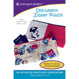 Document Zipper Pouch Downloadable Pattern by Cozy Quilt Designs