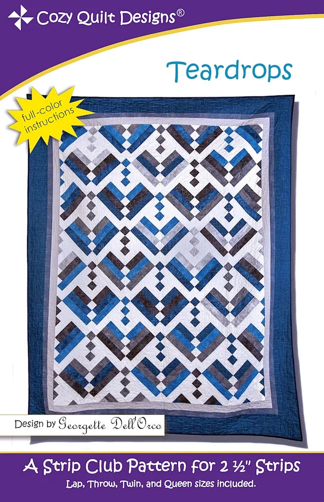 Teardrops Downloadable Pattern by Cozy Quilt Designs