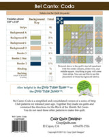 Back of the Bel Canto: Coda Quilt Pattern by Cozy Quilt Designs