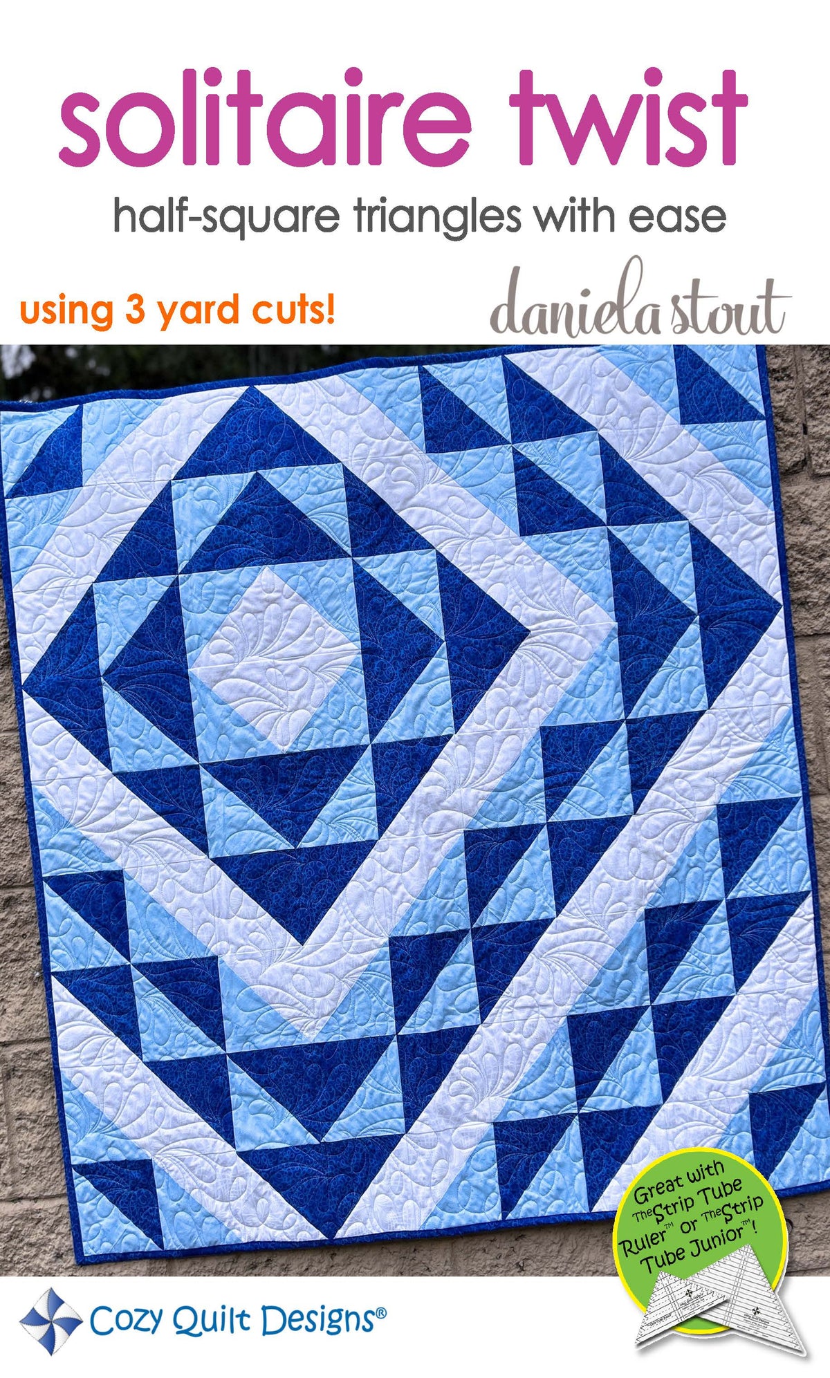 Solitaire Twist Downloadable Pattern by Cozy Quilt Designs