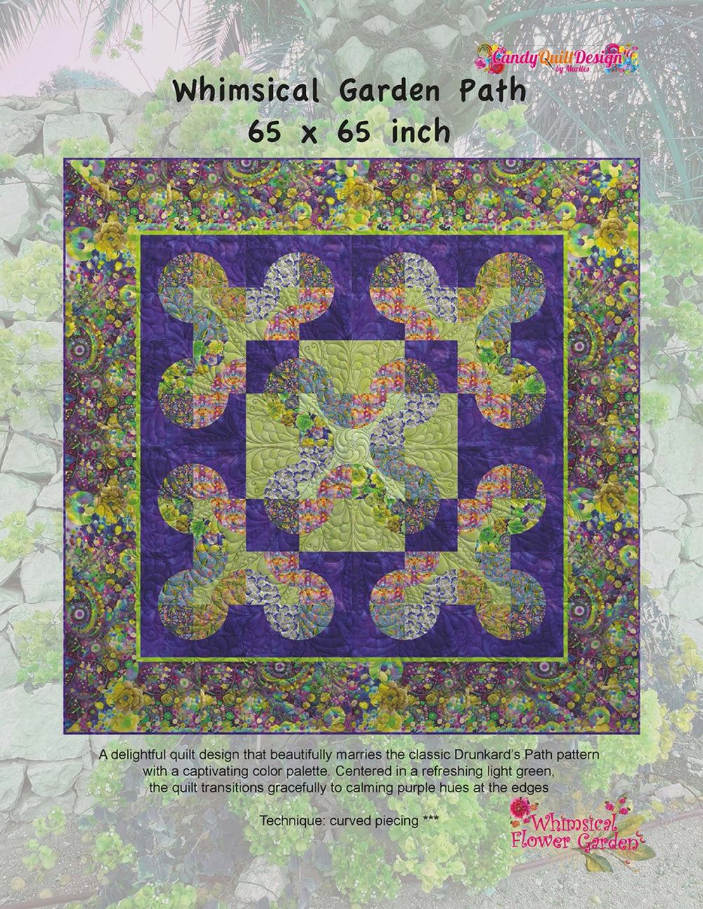 Quilt Path Pattern Cad Whimsical Garden Path Quilt Pattern – Quilting Books Patterns and Notions