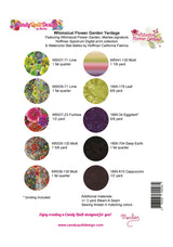 Back of the Whimsical Flower Garden Quilt Pattern by Candy Quilt Design