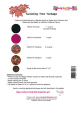 Back of the Twinkling Tree Quilt Pattern by Candy Quilt Design