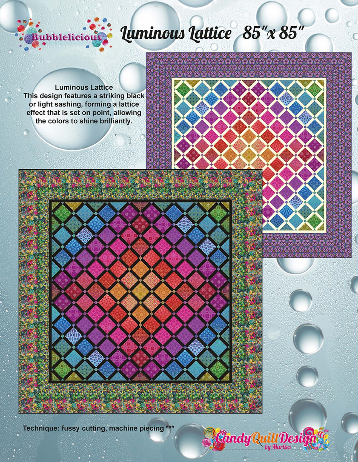 Luminous Lattice Quilt Pattern by Candy Quilt Design