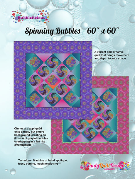 Spinning Bubbles Quilt Pattern by Candy Quilt Design