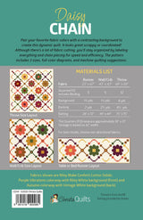Back of the Daisy Chain Quilt Pattern by Christa Quilts