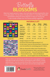 Back of the Butterfly Blossoms Quilt Pattern by Christa Quilts