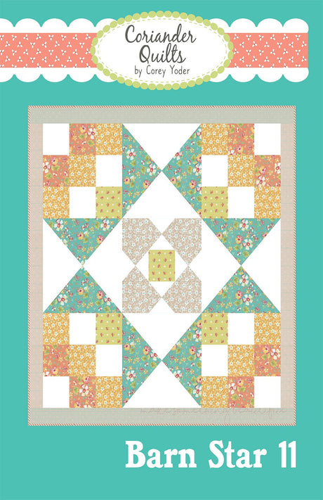 Barn Star 11 Quilt Pattern by Coriander Quilts