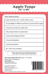 Back of the Apple Tango Quilt Pattern by Coriander Quilts