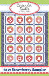 Strawberry Sampler Quilt Pattern by Coriander Quilts