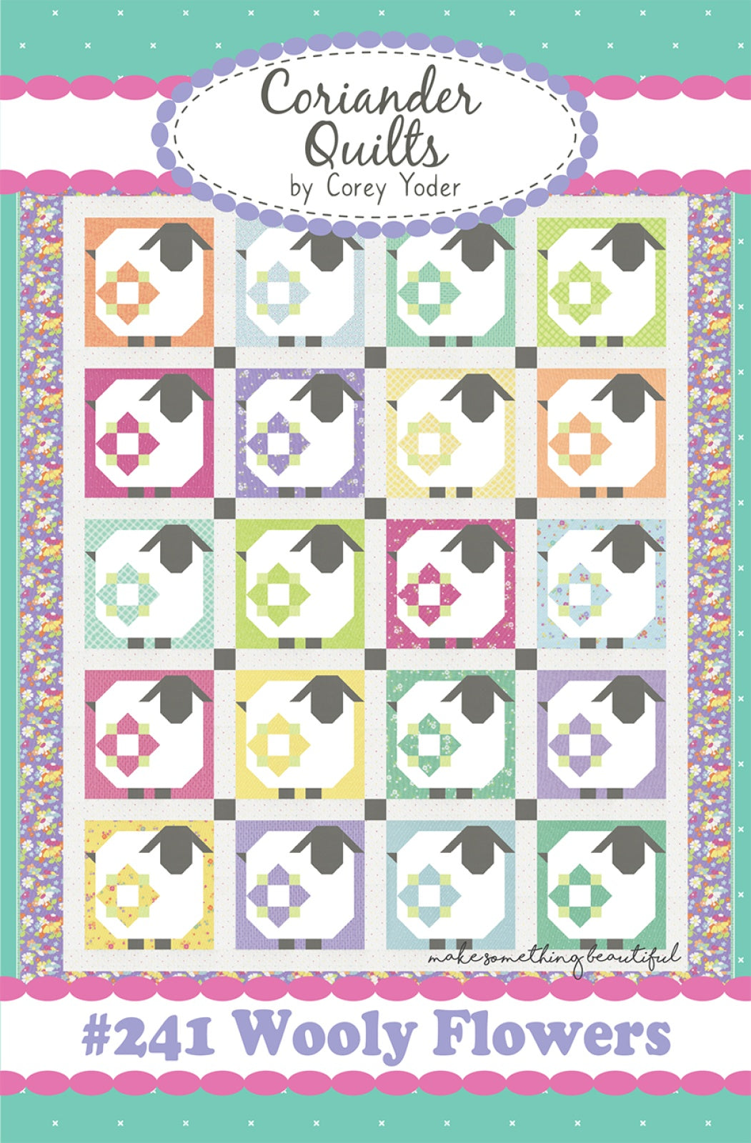 Wooly Flowers Quilt Pattern by Coriander Quilts