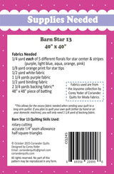 Back of the Barn Star 13 Quilt Pattern by Coriander Quilts