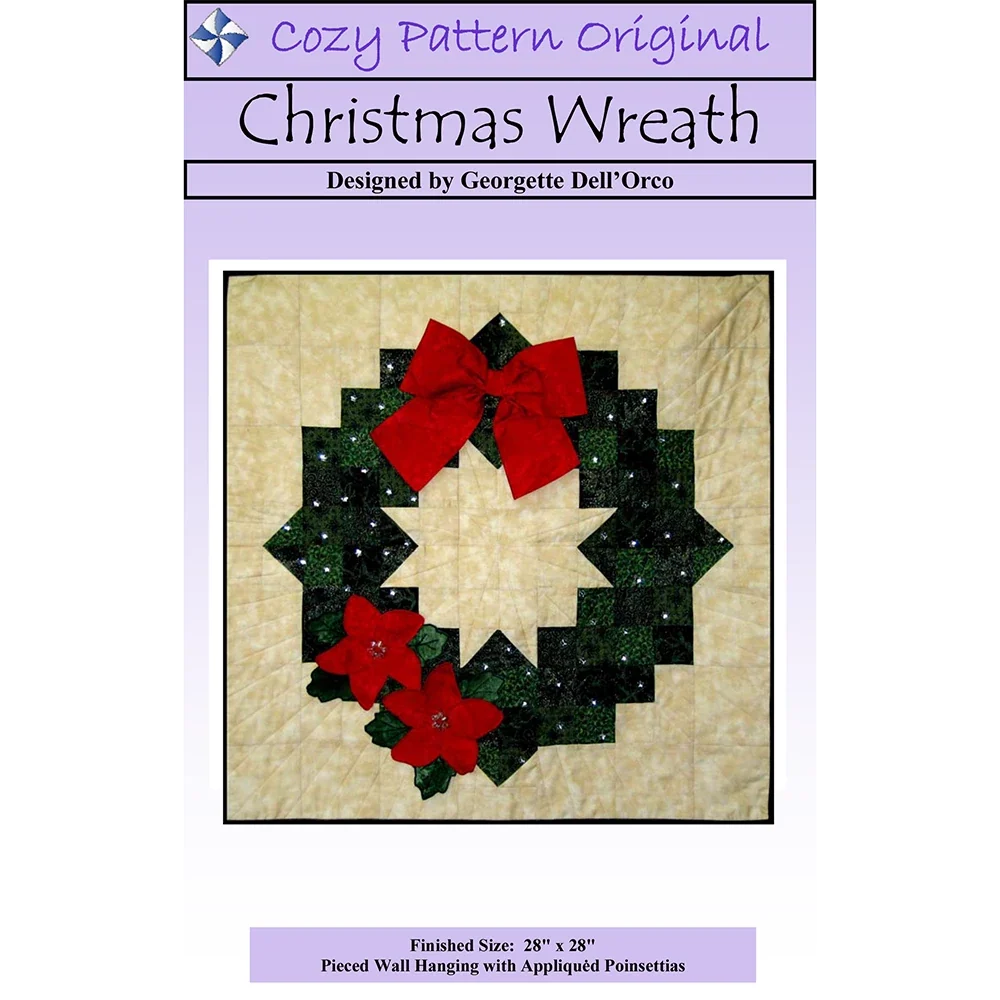 Christmas Wreath Downloadable Pattern by Cozy Quilt Designs