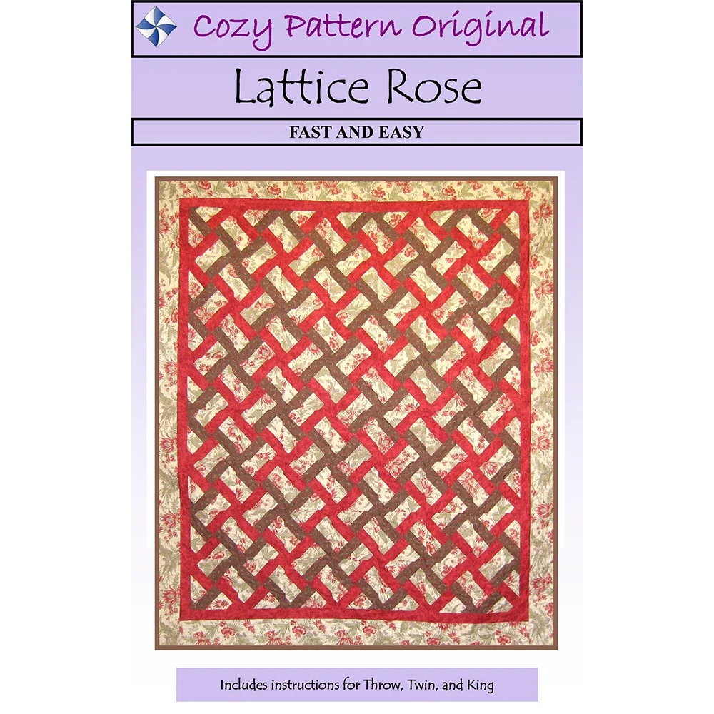Lattice Rose Downloadable Pattern by Cozy Quilt Designs