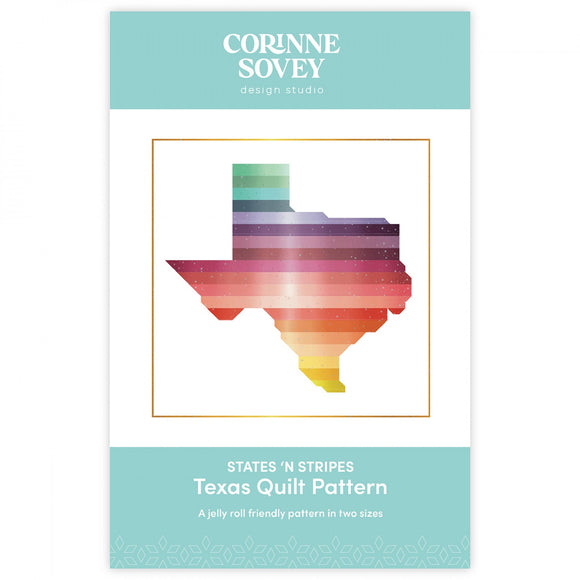 States 'N Stripes Texas Quilt Pattern by Corinne Sovey Design Studio