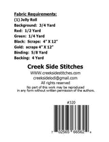 Back of the It's a Sign Quilt Pattern by Creek Side Stitches