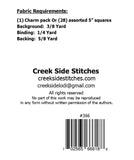 Back of the A Gift For You Runner Pattern by Creek Side Stitches