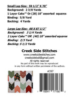 Back of the Holly's Tulip Garden Quilt Pattern by Creek Side Stitches