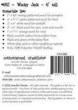 Back of the Wacky Jack by Cottonwood Creations