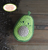 Back of the Crochet Your Veggies Amigurumi Kit Avocado by Schiffer Publishing