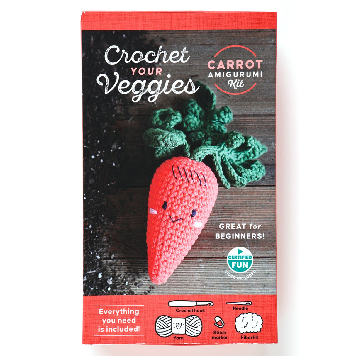 Crochet Your Veggies Amigurumi Kit Carrot by Schiffer Publishing