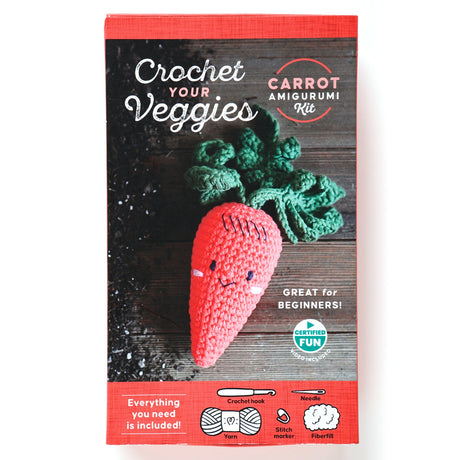 Crochet Your Veggies Amigurumi Kit Carrot by Schiffer Publishing