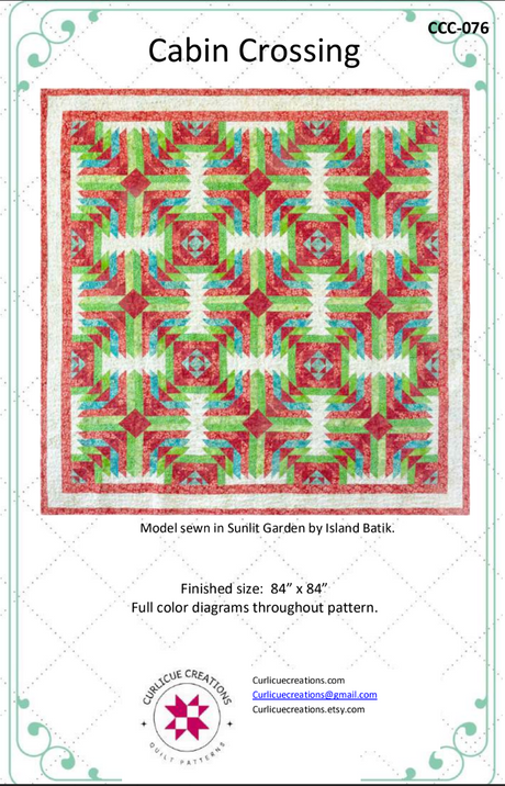 Cabin Crossing Downloadable Pattern by Curlicue Creations