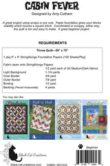 Back of the Cabin Fever Downloadable Pattern by Black Cat Creations
