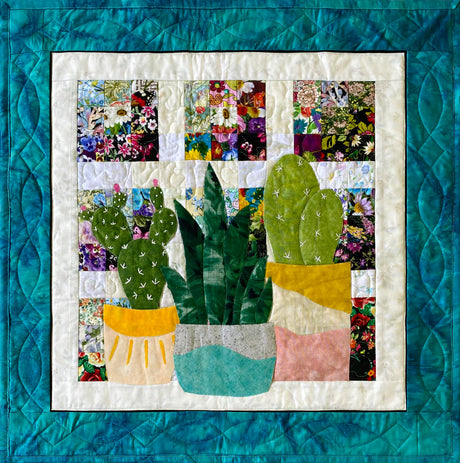 "Cactus Garden" Quilt Kit by Whims Watercolor Quilt Kits