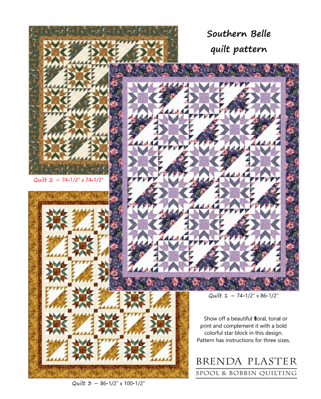 Spring Belle Quilt Pattern Southern Belle Downloadable Pattern – Quilting Books Patterns and Notions