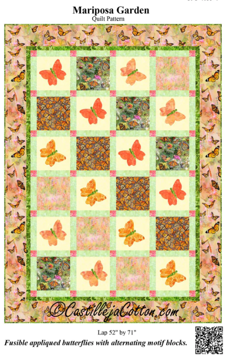 Mariposa Garden Quilt Pattern by Castilleja Cotto