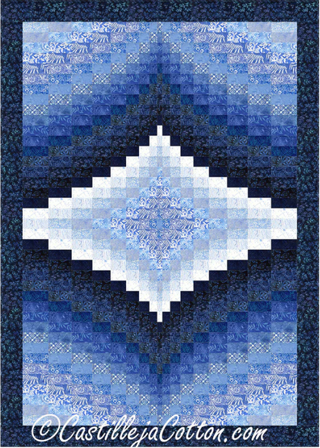 Twin Diamond Bluebell Quilt Pattern by Castilleja Cotton