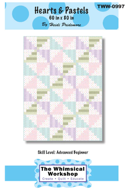 Hearts and Pastels Quilt Pattern by The Whimsical Workshop