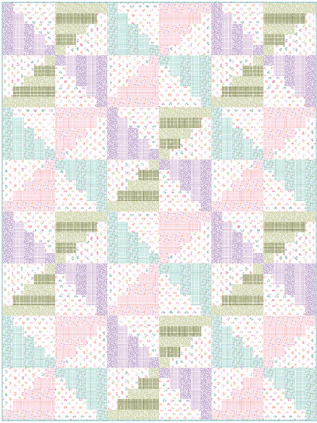 Hearts and Pastels Quilt Pattern by The Whimsical Workshop