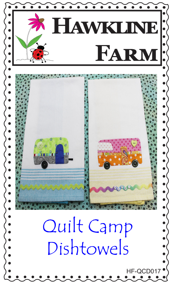 Quilt Camp Dishtowel Downloadable Pattern by Hawkline Farm Mary McRae