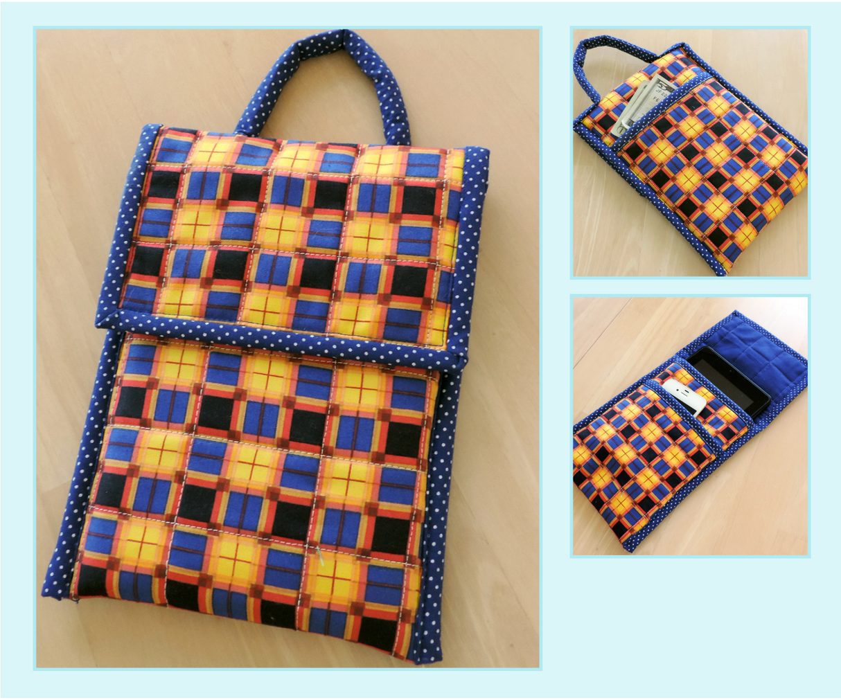 Vertical Tablet Tote Downloadable Pattern by Tulip Square Patterns